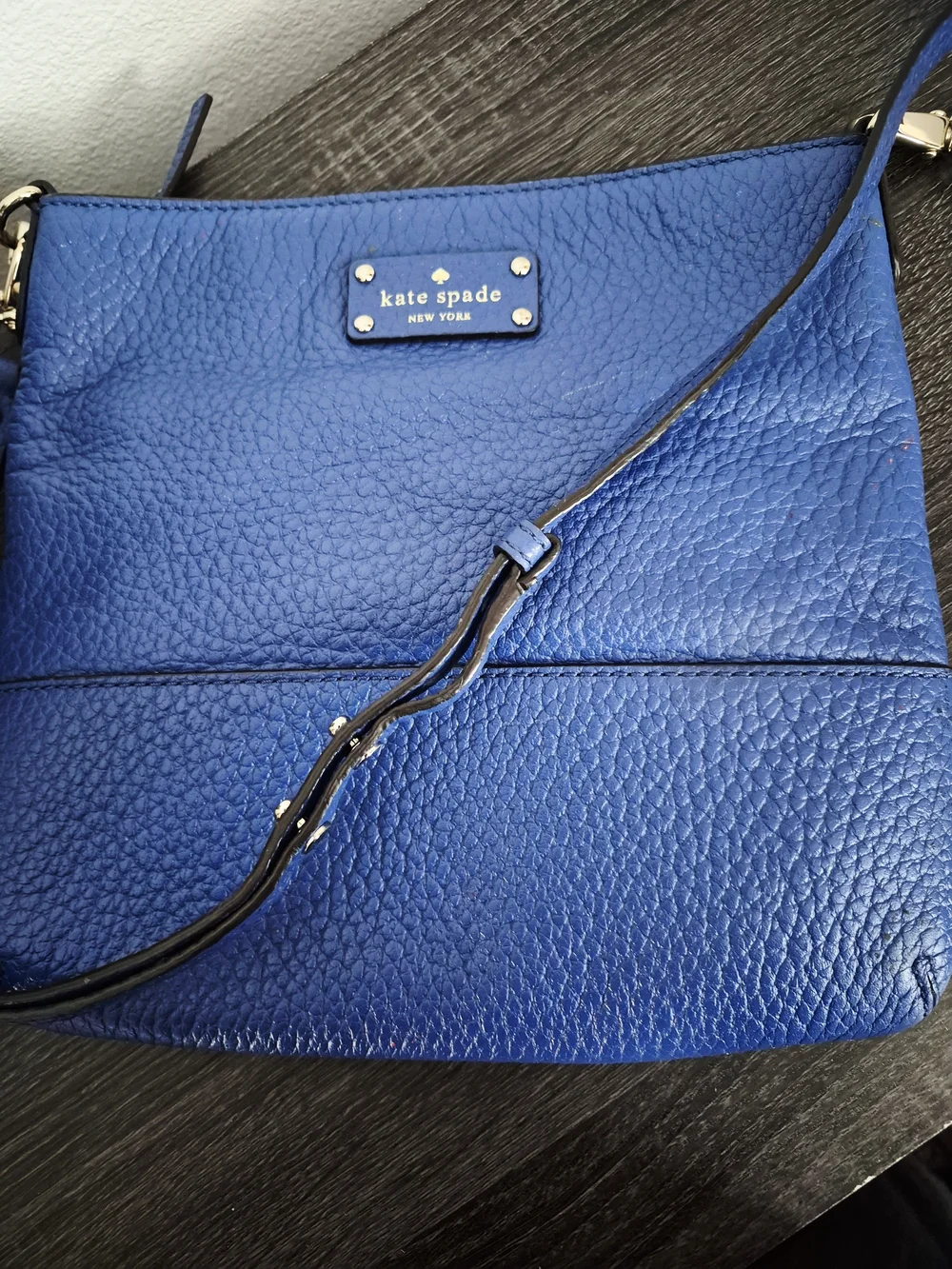 Kate Spade New York Grove Court Cora Pebbled Leather Crossbody Bag - Cobalt Blue